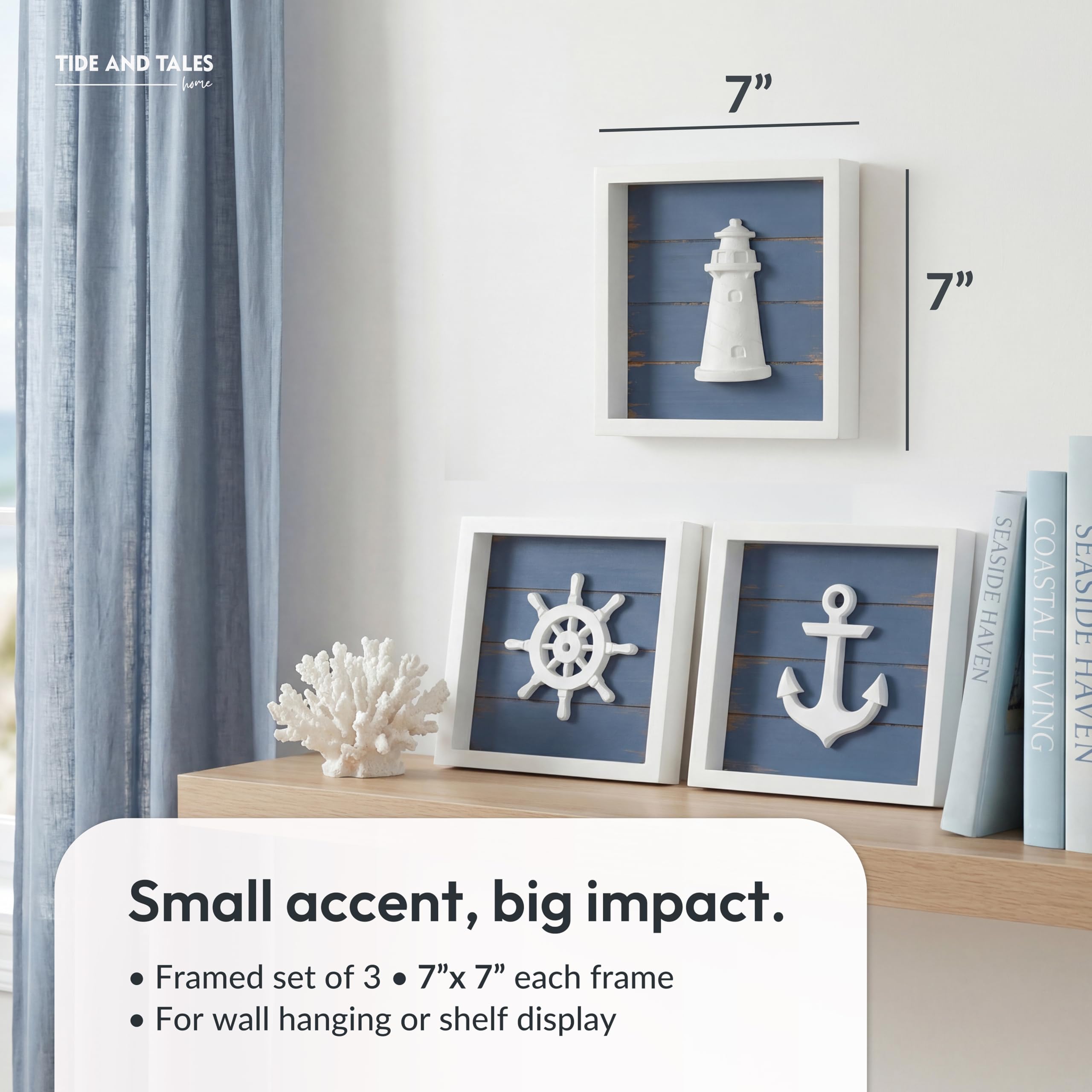 Tide and Tales anchor close-up reveals rustic texture for coastal vibes.