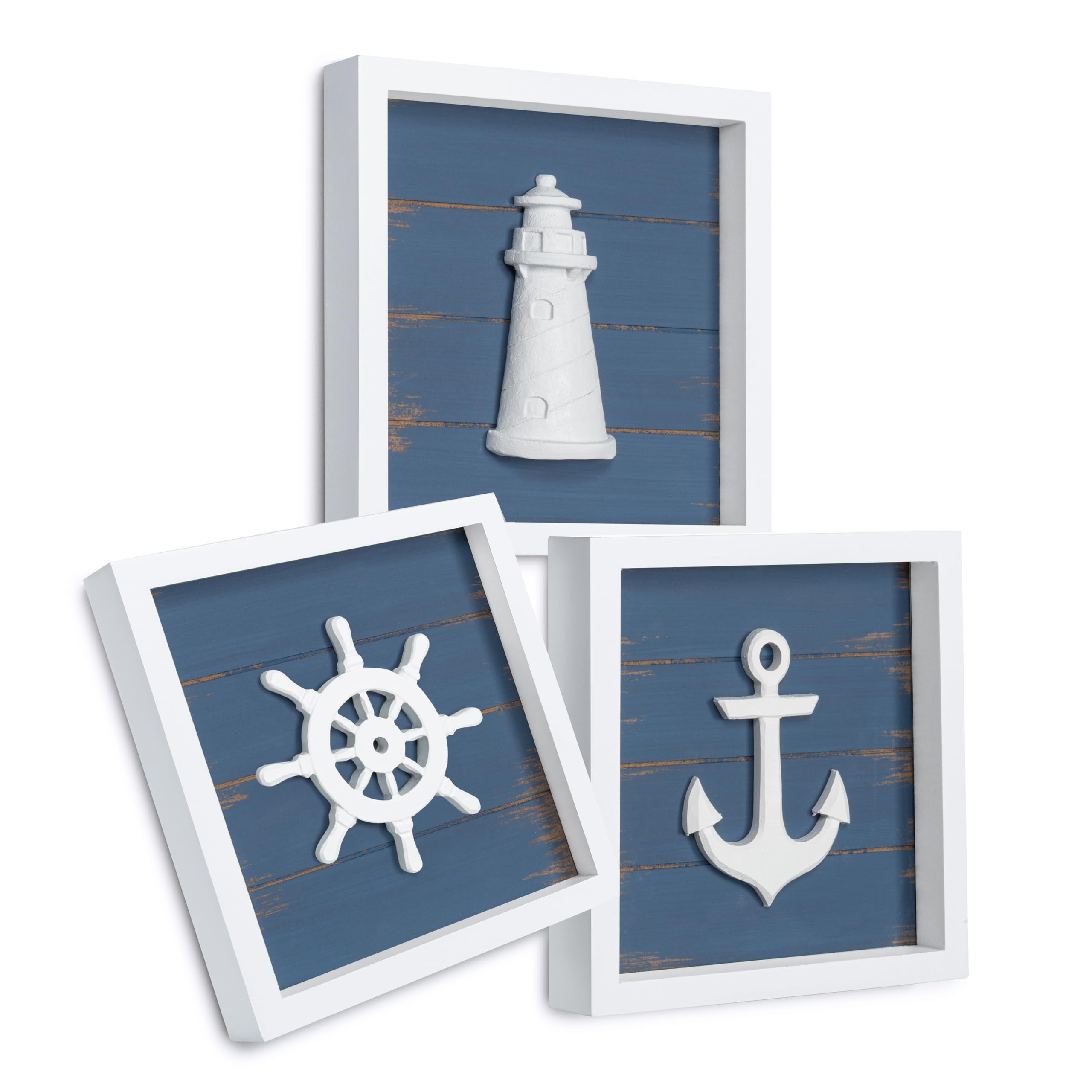 Tide and Tales 3D nautical anchor wall decor enhances coastal rooms with charm.
