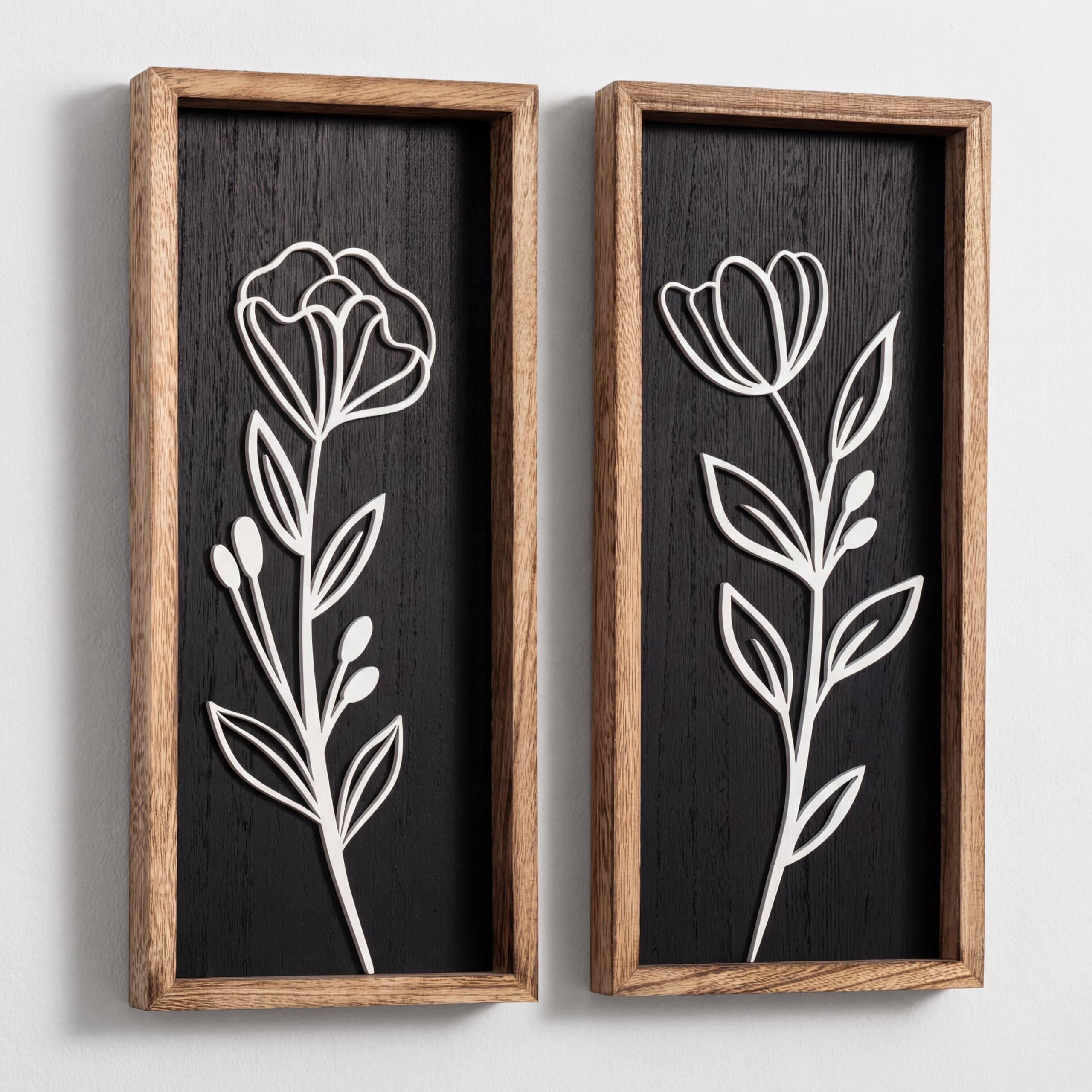 Tide and Tales 3D vintage black cutout left frame adds dimensional floral charm