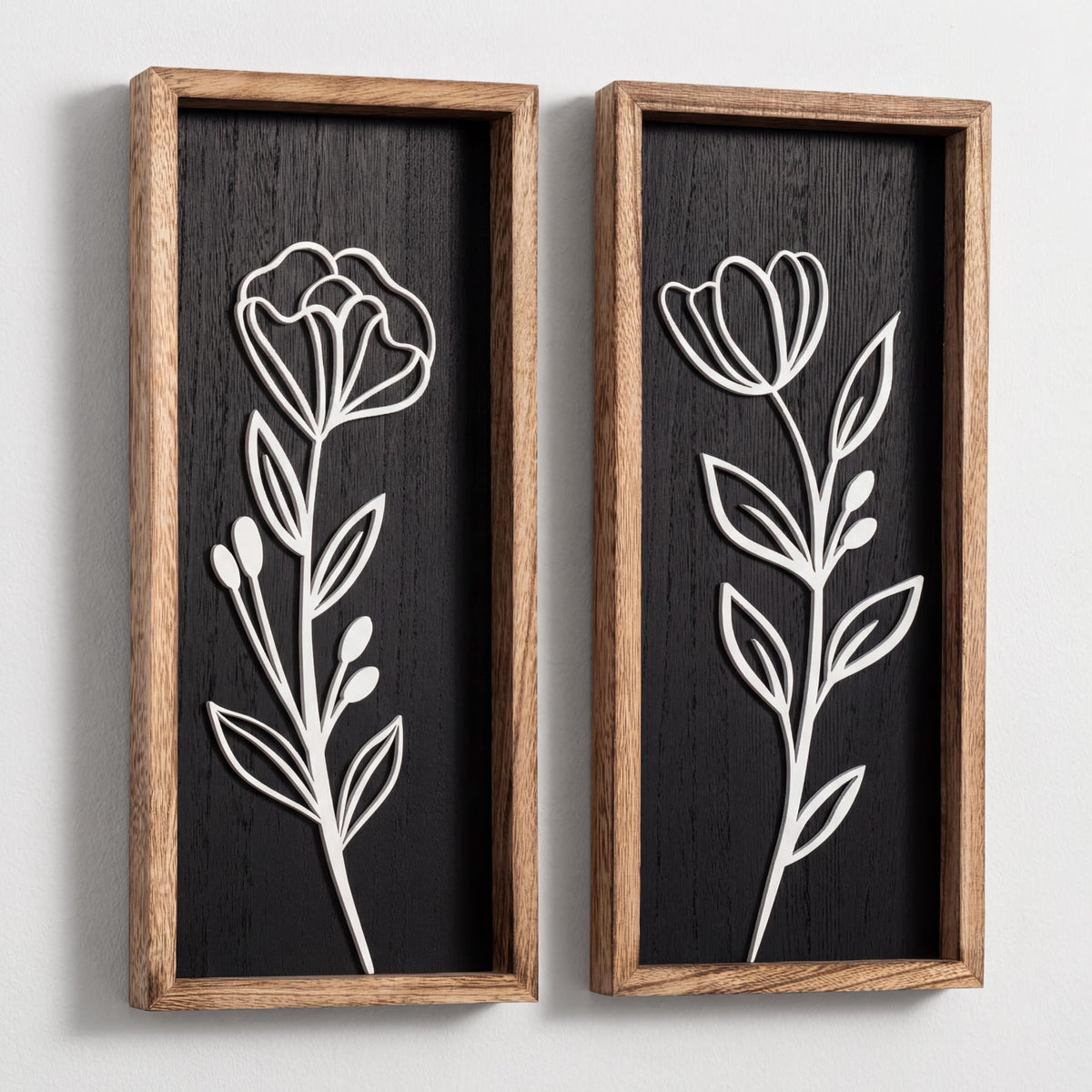 Tide and Tales 3D vintage black cutout left frame adds dimensional floral charm