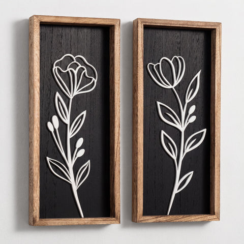 Tide and Tales 3D vintage black cutout left frame adds dimensional floral charm