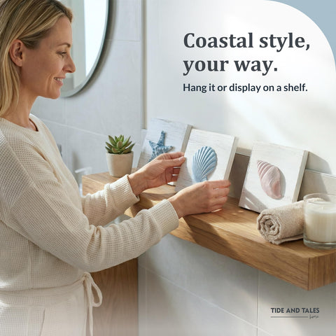 Tide and Tales beach themed bedroom decor to create a seaside vibe