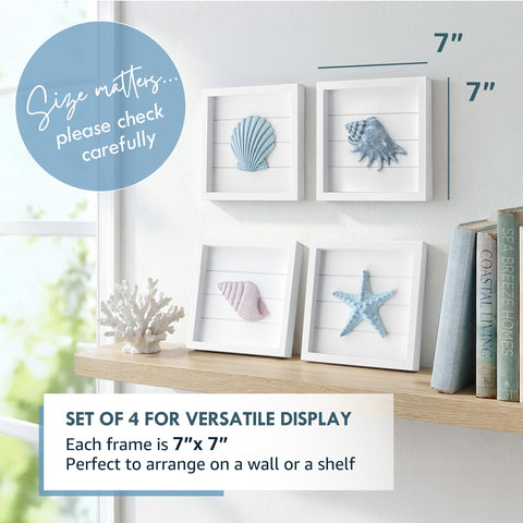 Tide and Tales hand-painted conch shell wall art adds coastal ambience