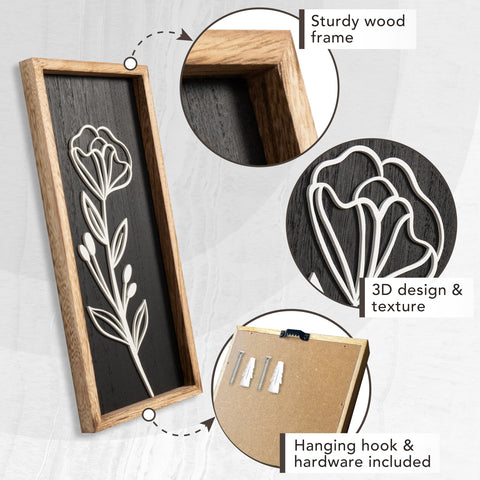 Tide and Tales ready-to-hang design with included hardware for quick installation