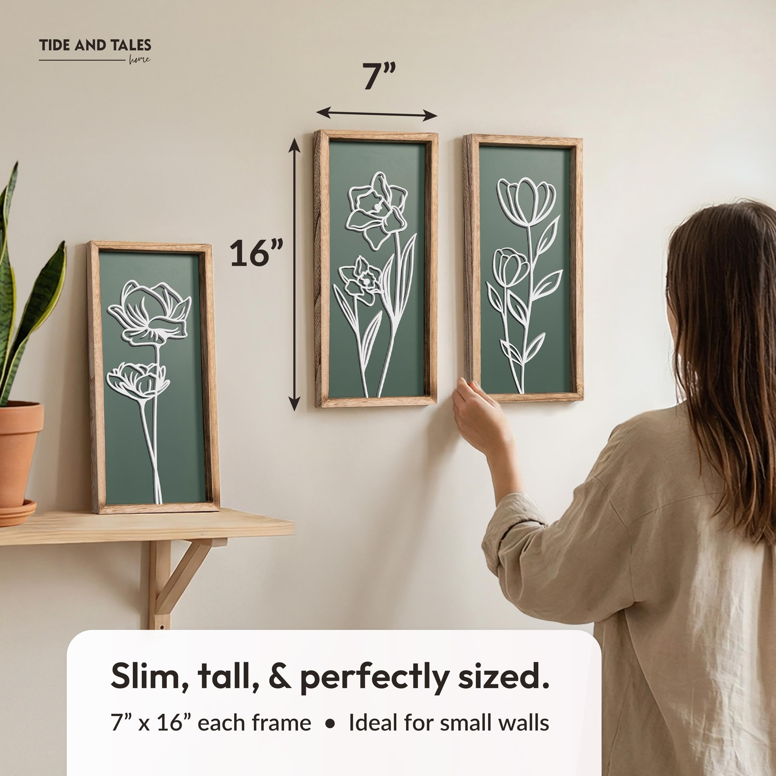 Tide and Tales ready-to-hang wall art simplifies installation in minutes.