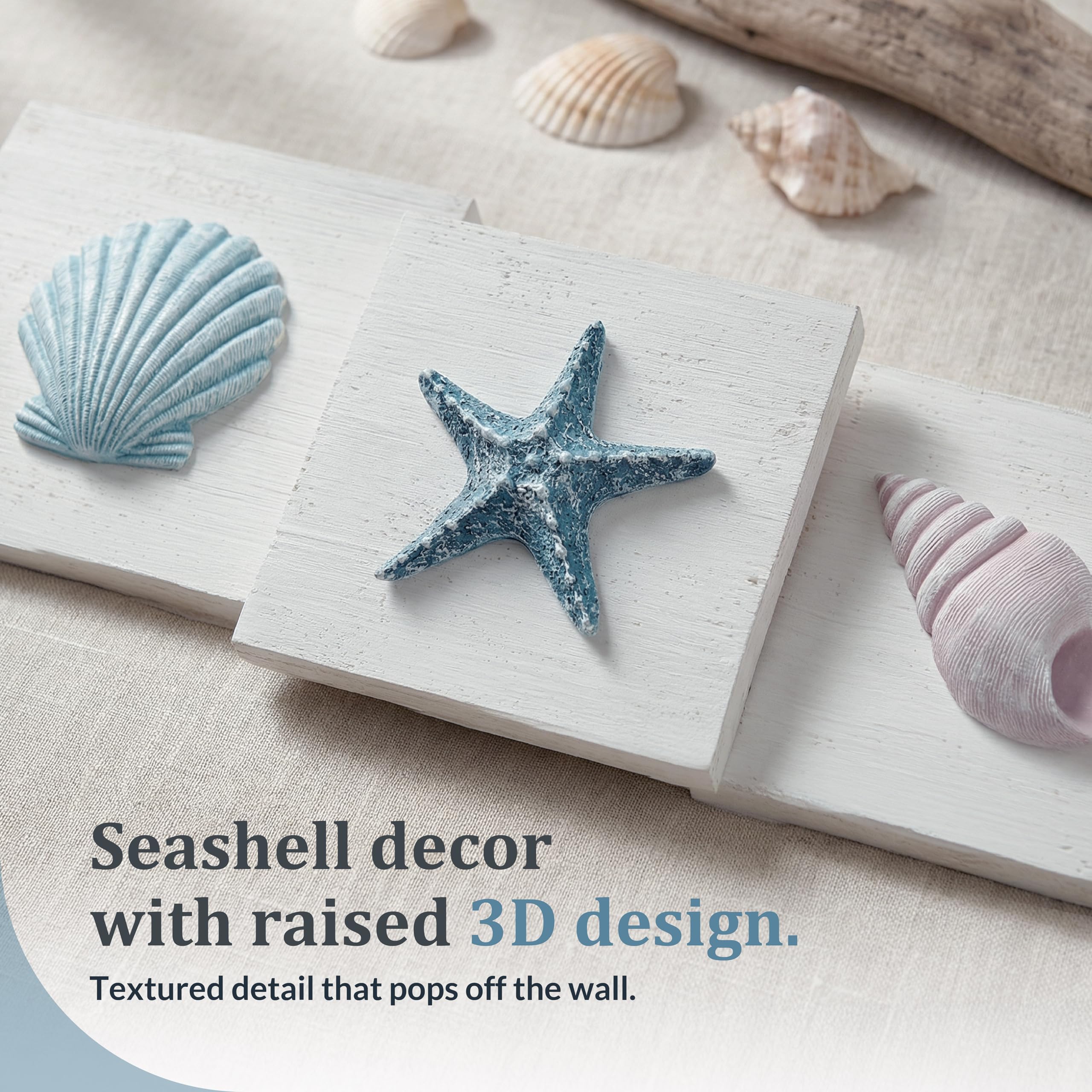 Tide and Tales starfish detail wall art highlighting marine accents for bathrooms
