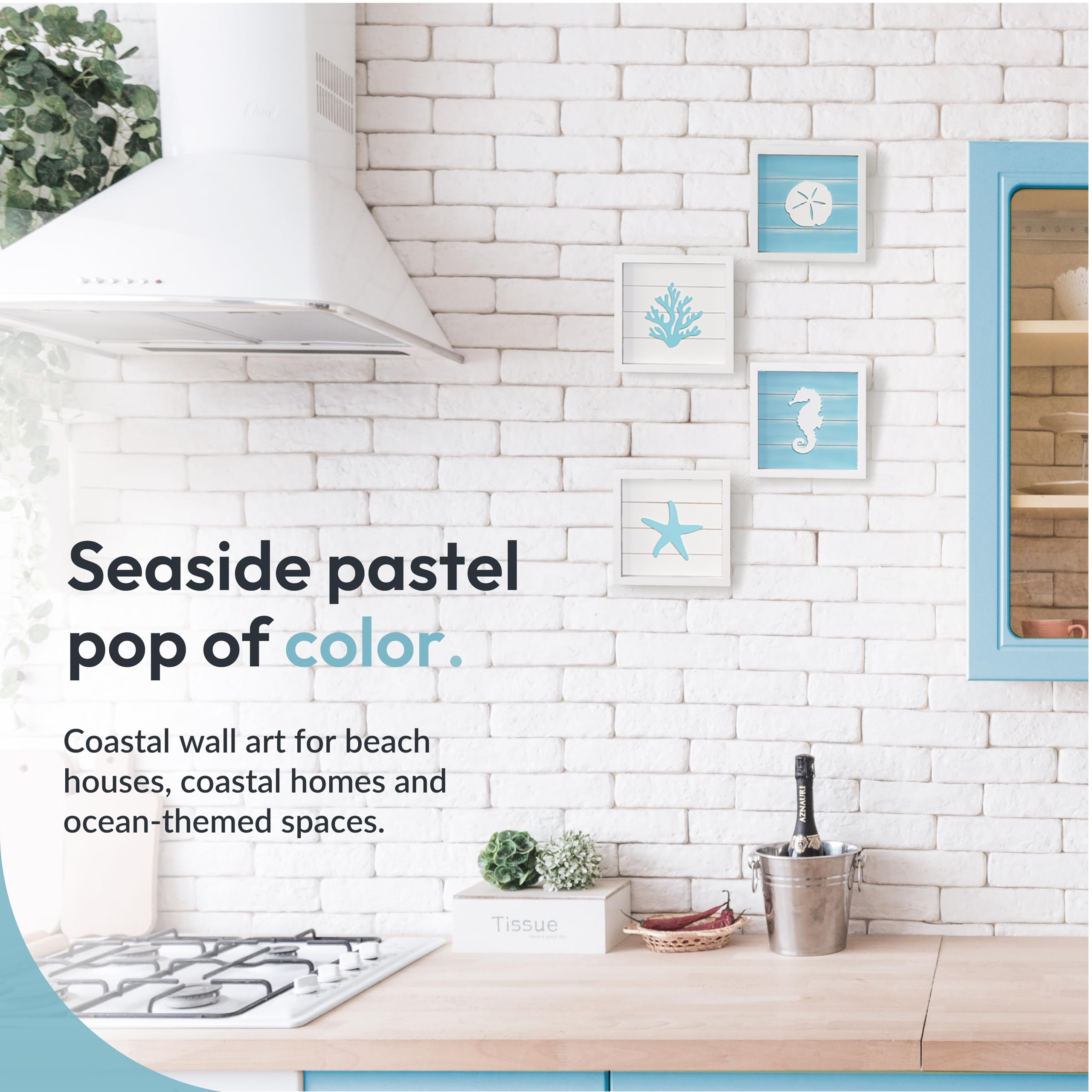 Tide and Tales ready-to-hang hardware included simplifies quick wall styling