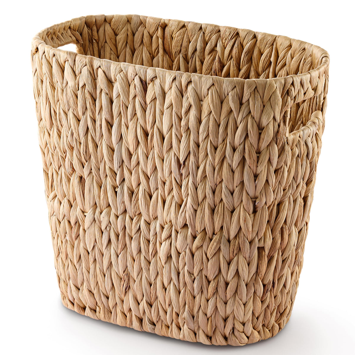 Tidita 4-gallon wicker bathroom basket with open top for quick disposal