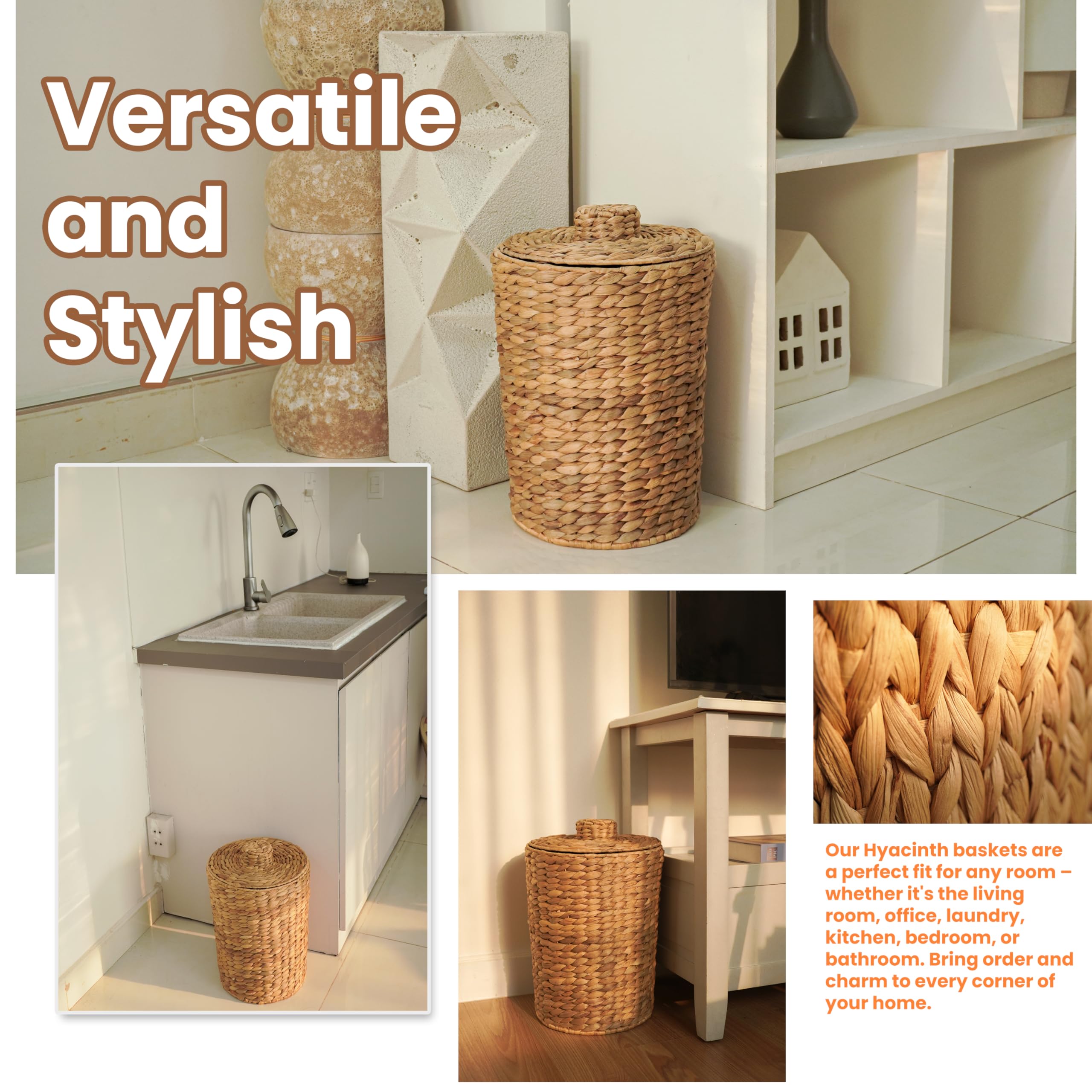 Tidita iron frame waste bin provides stable support in any room.