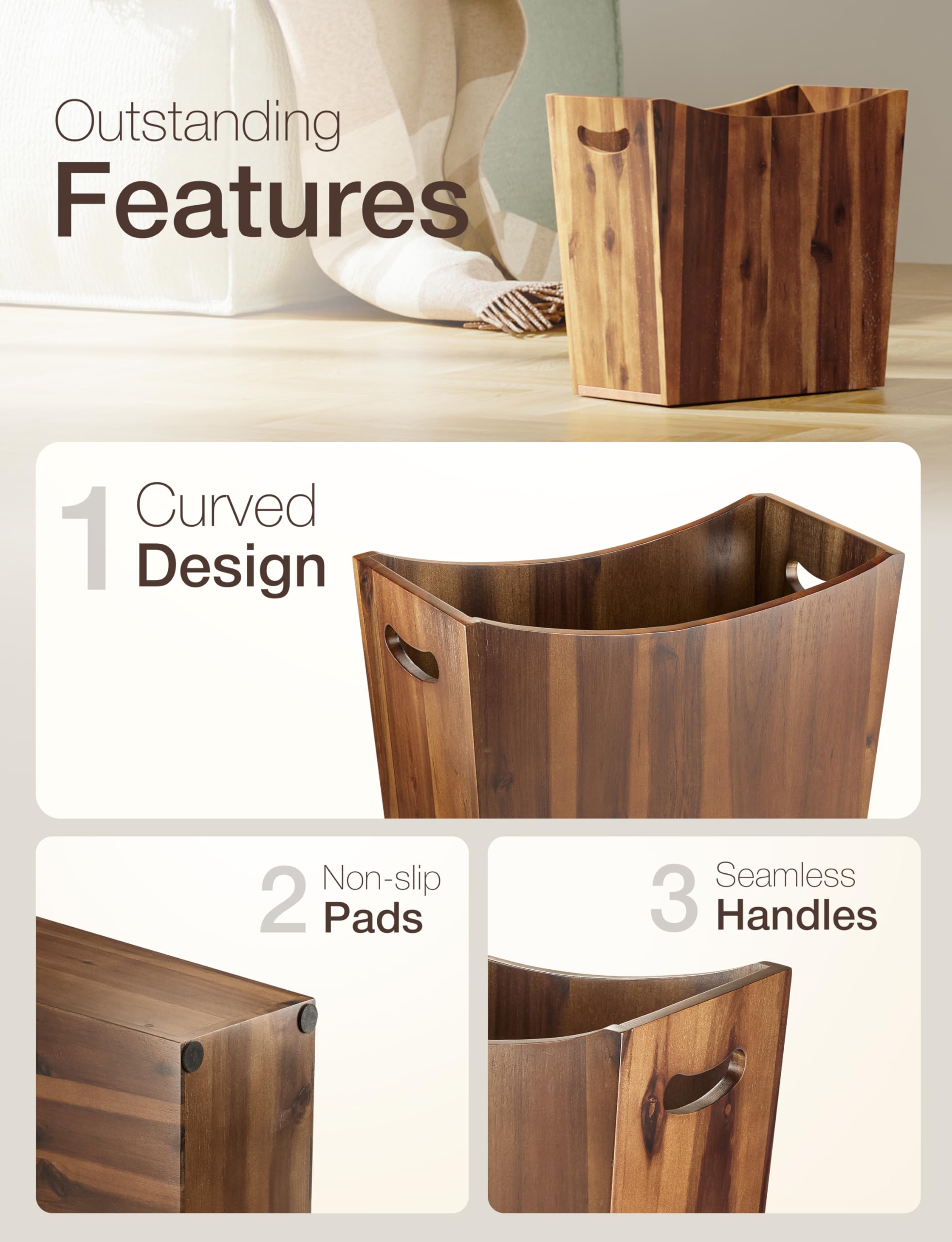 Tidita multiuse waste bin doubles as towel holder or small display piece.