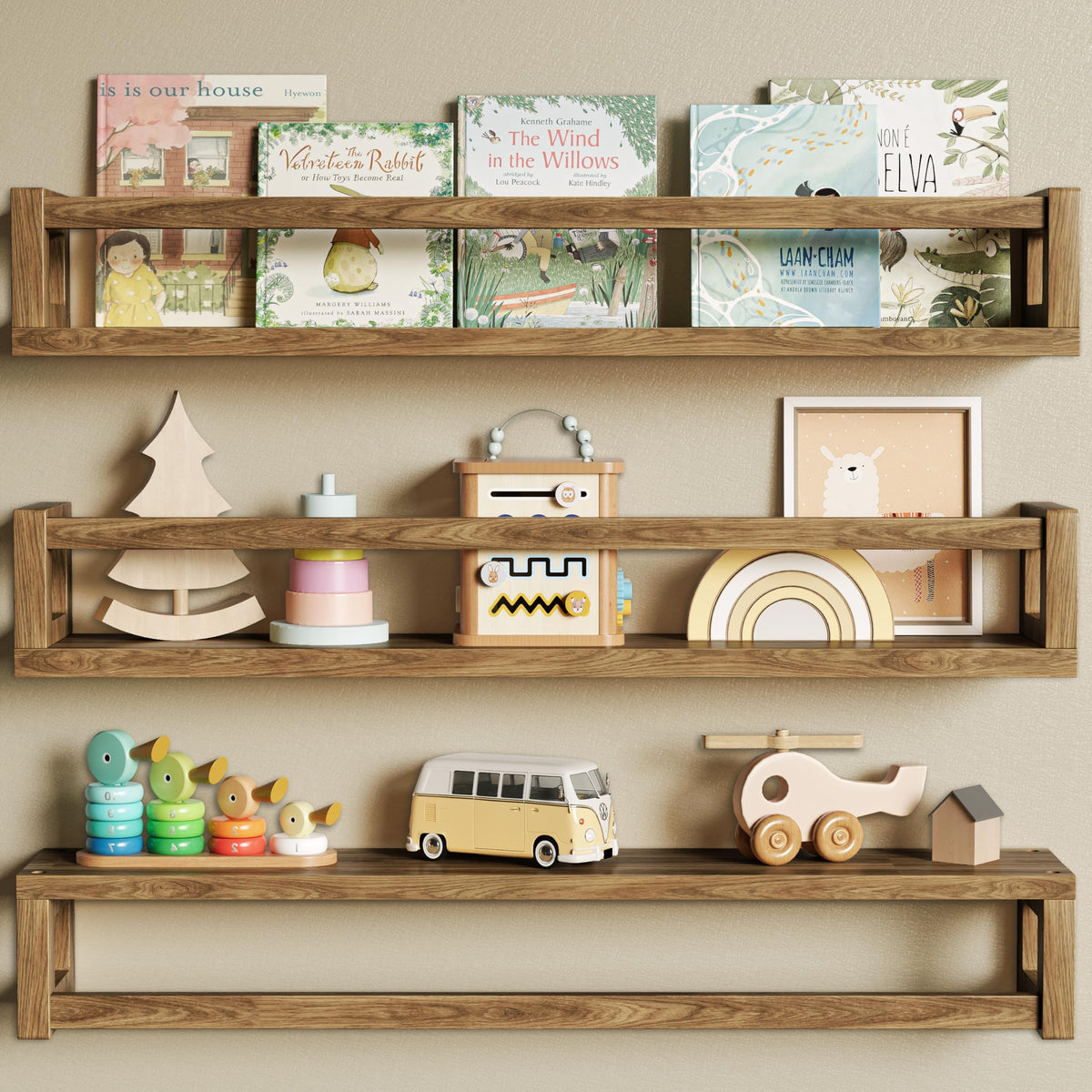 TidyCorner 24-inch floating shelf assembly shows sturdy setup for easy mounting