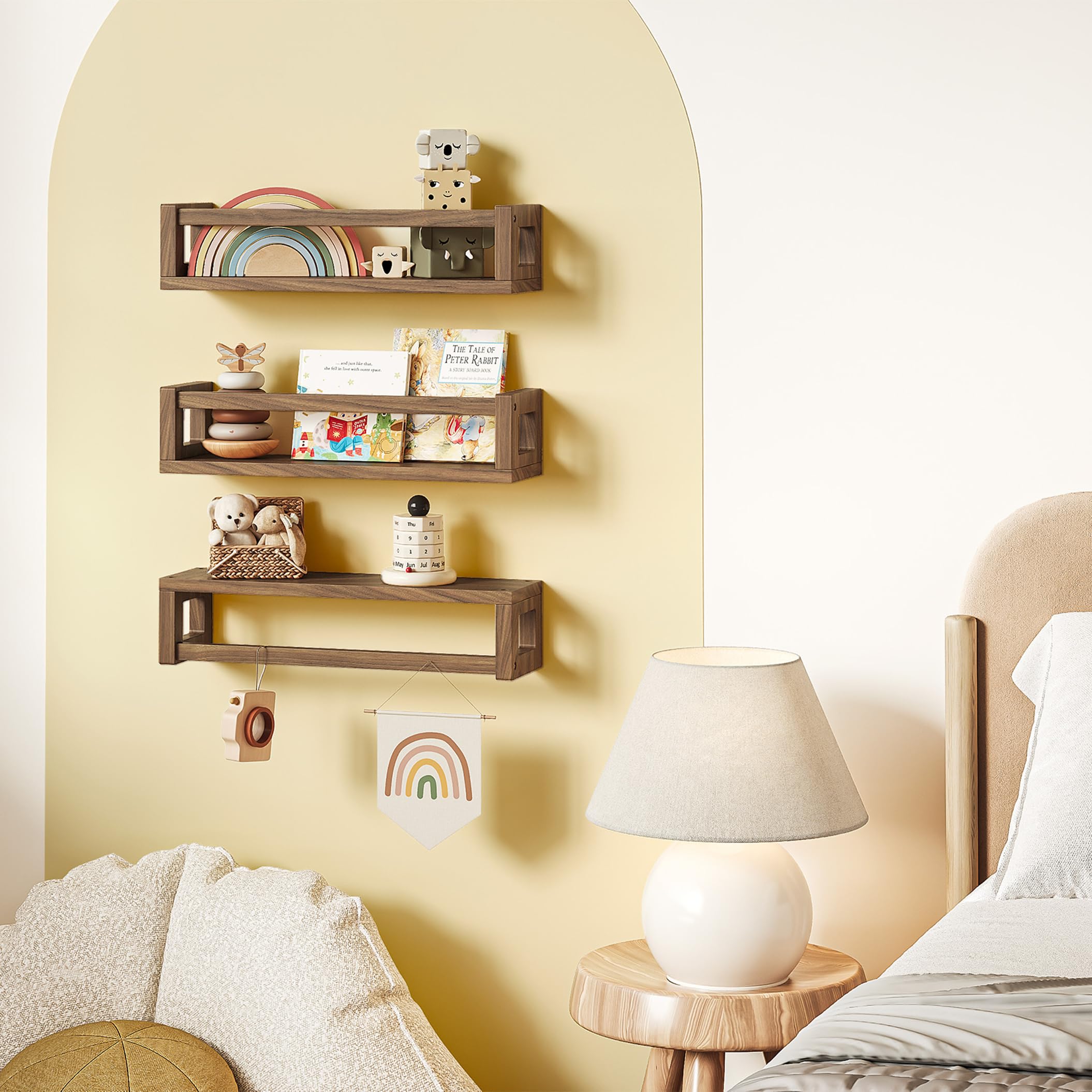 TidyCorner easy-installation shelf with included mounting hardware