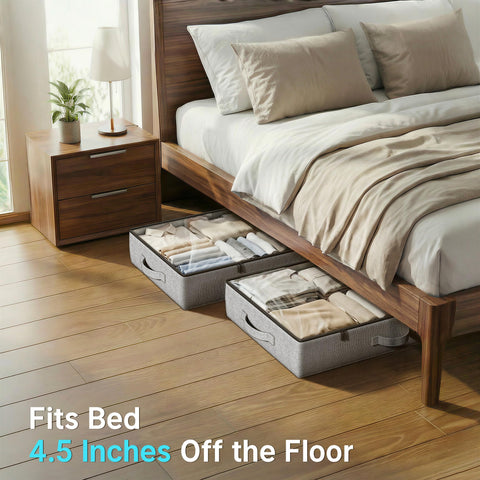 TidyCorner 45-liter capacity bin ideal for blankets and clothing under the bed.