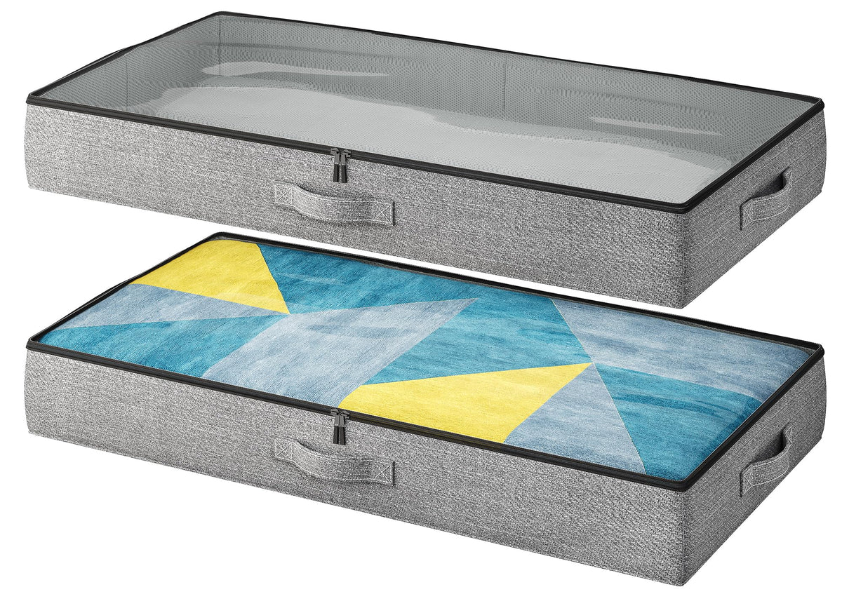 TidyCorner under-bed storage bin with a low-profile 4.5-inch height for space saving.