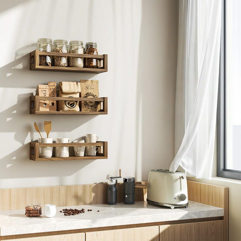 TidyCorner walnut-brown finish complements modern interior design