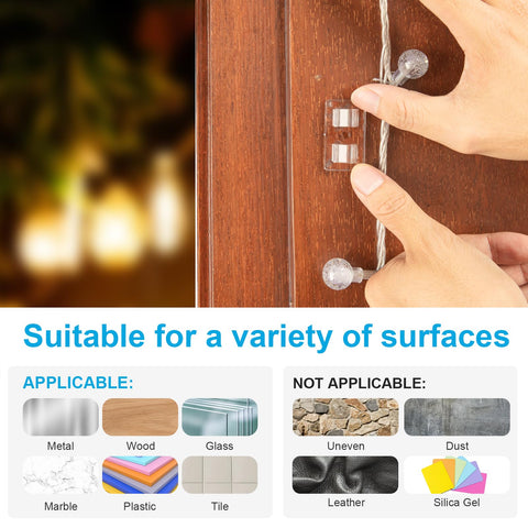 TidyHelper clips stick to metal, vinyl, glass, wood for versatile decor
