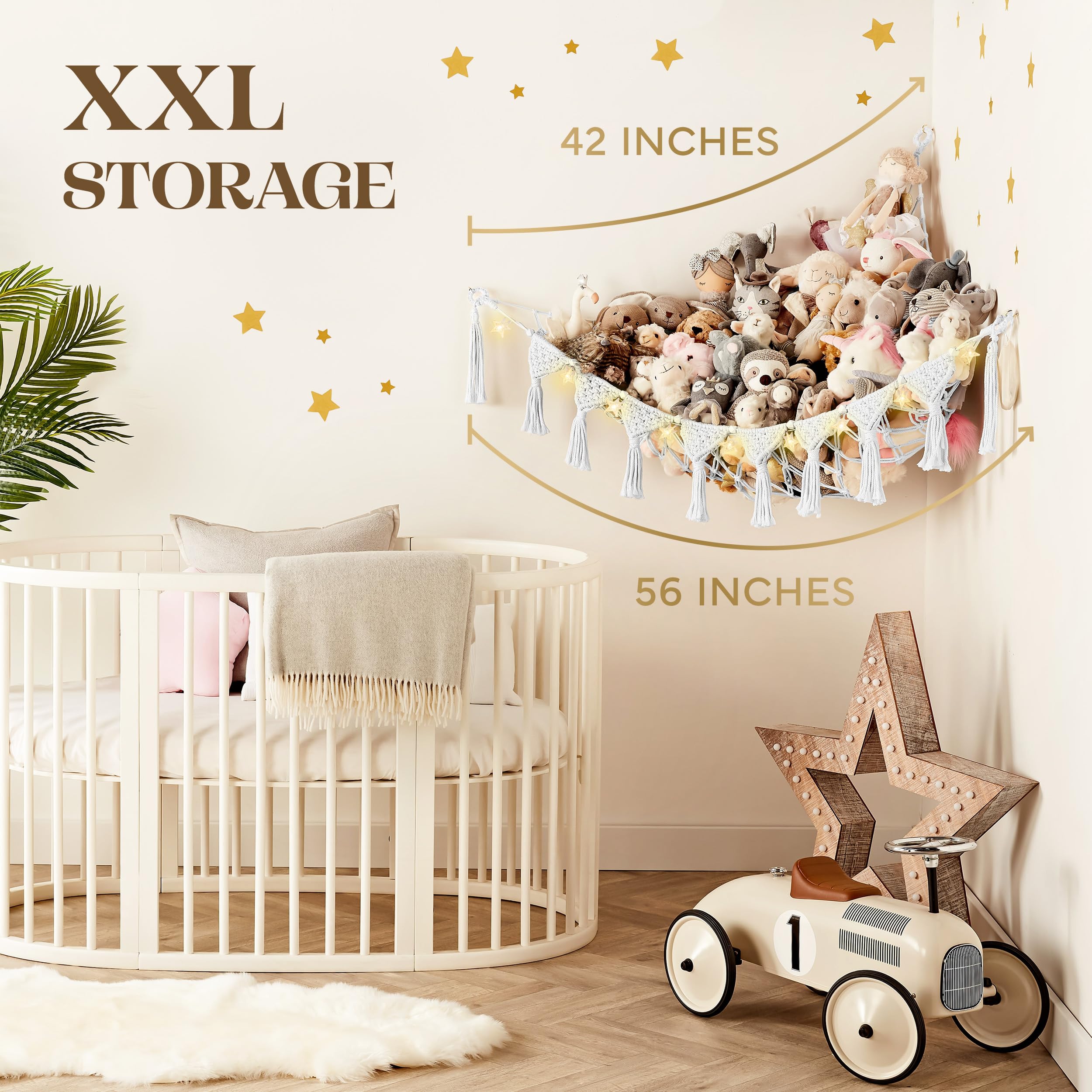 TIDYTEDS delicate star lights and decals create a cozy wall accent.