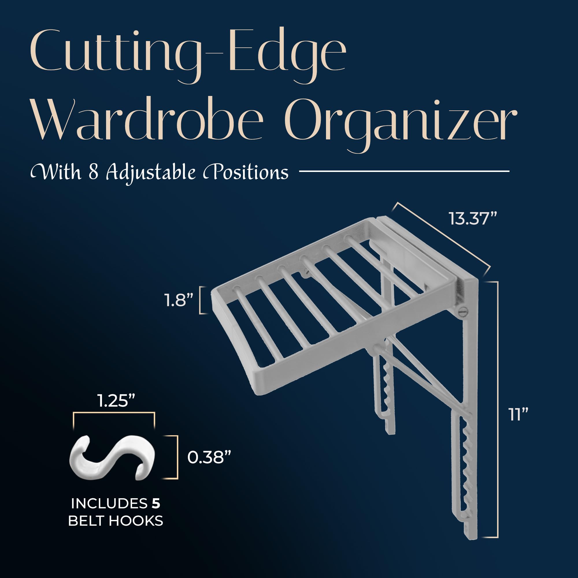 TieMaster battery-free design simplifies closet organization.
