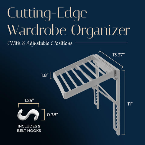 TieMaster battery-free design simplifies closet organization.