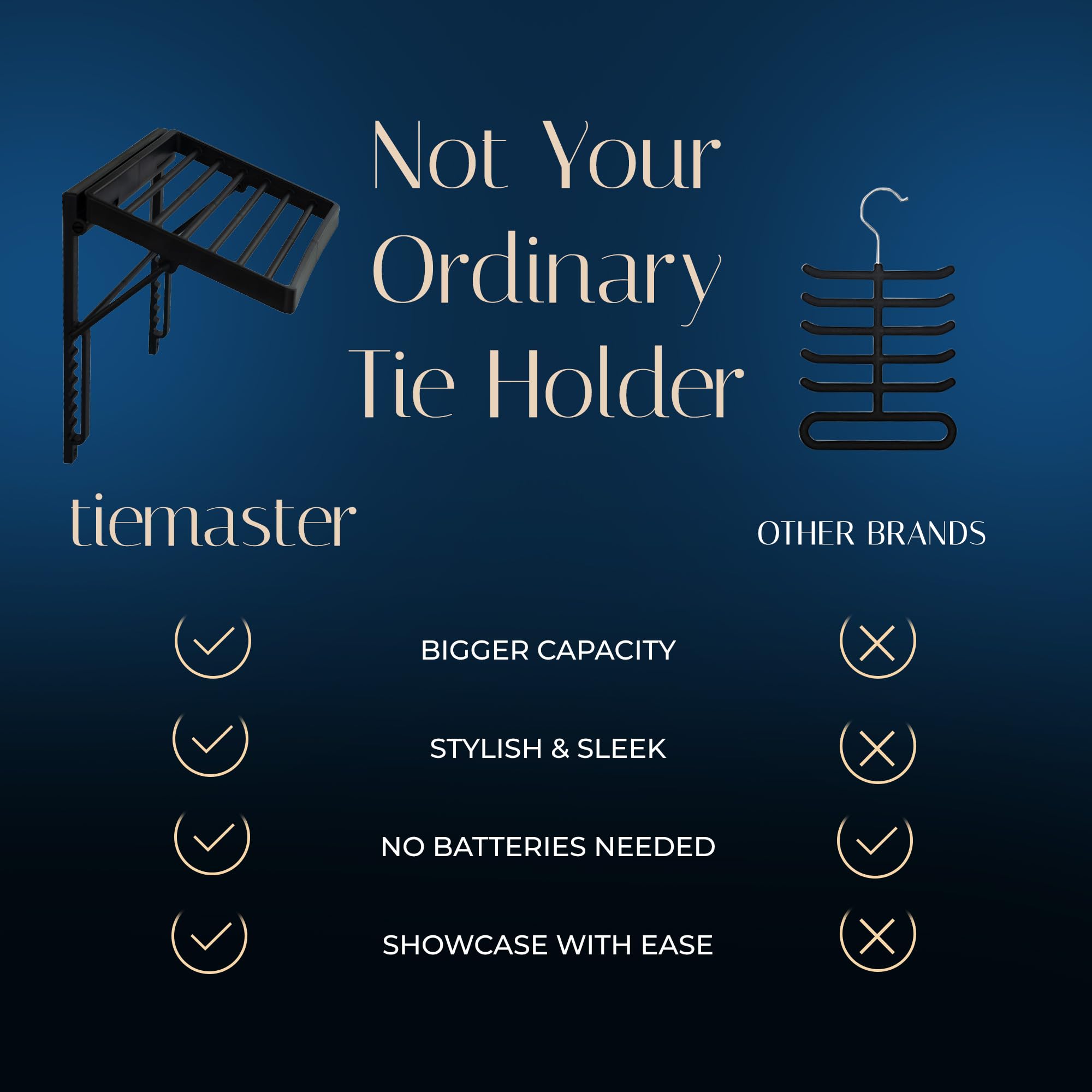TieMaster durable construction ready for daily closet use