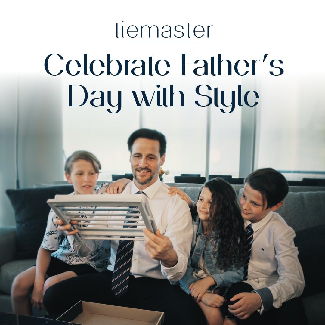 TieMaster all-in-one rack stores ties, scarves, and belts
