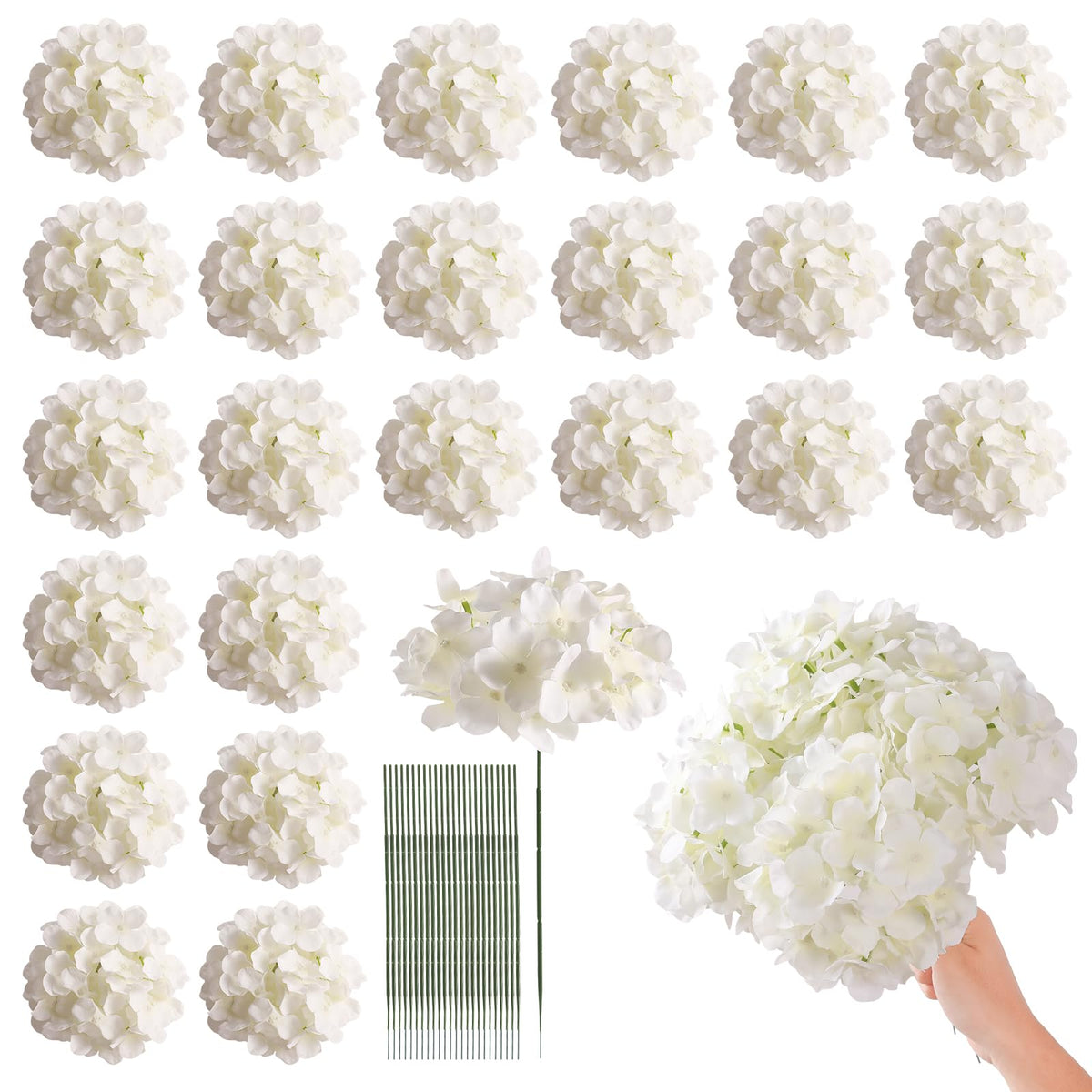 Tifuly white hydrangea heads for lush centerpieces and bouquets