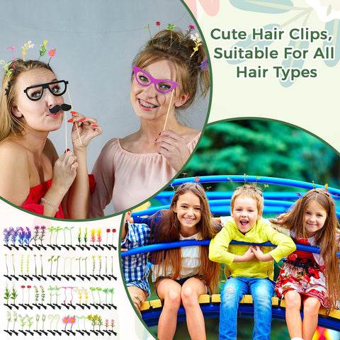 Tigeen flower hair clip brightens casual styles with cheerful accents.