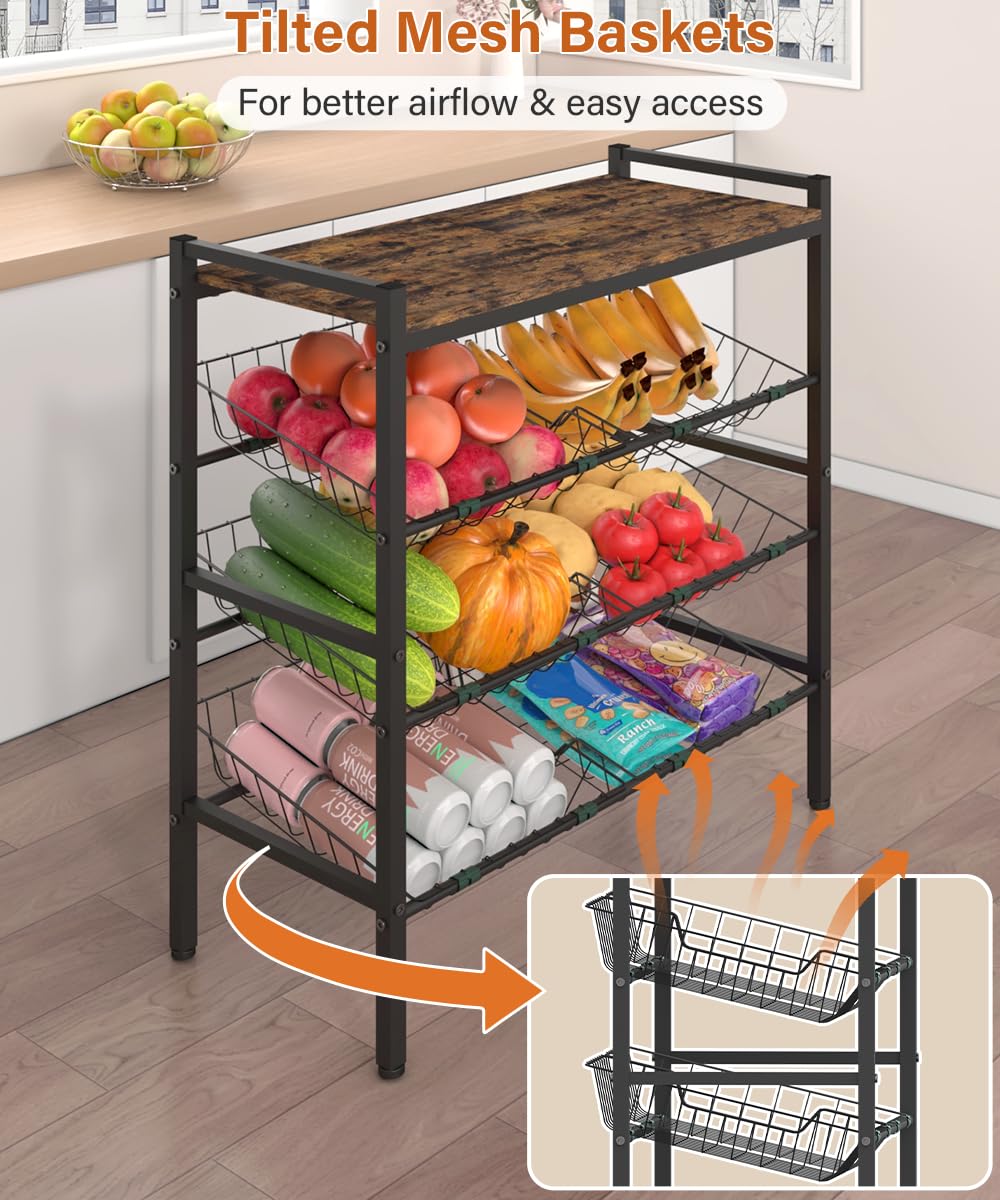 Tigerden breathable mesh baskets keep vegetables fresh with proper airflow.