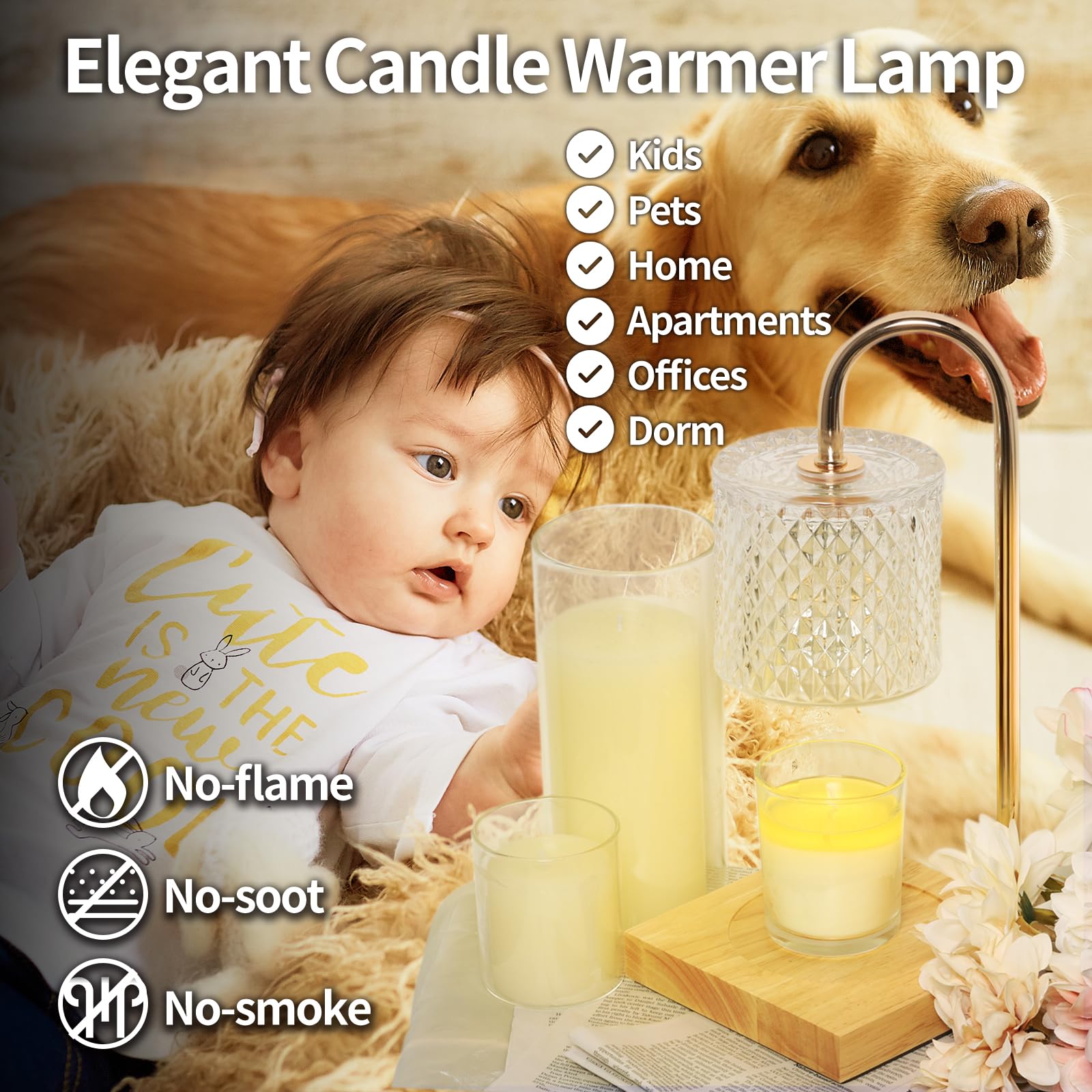 TigQiang fits standard jar candles for versatile use