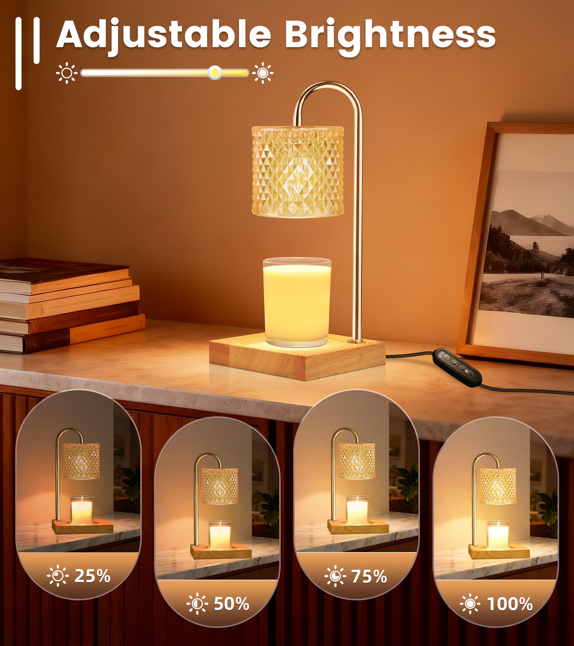 TigQiang timer dial offers precise control for candle heating.