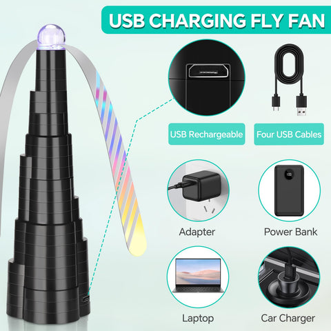 Tihilgam foldable design makes the fly fan easily portable
