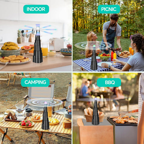 Tihilgam outdoor-ready fly fans ideal for picnics and BBQs