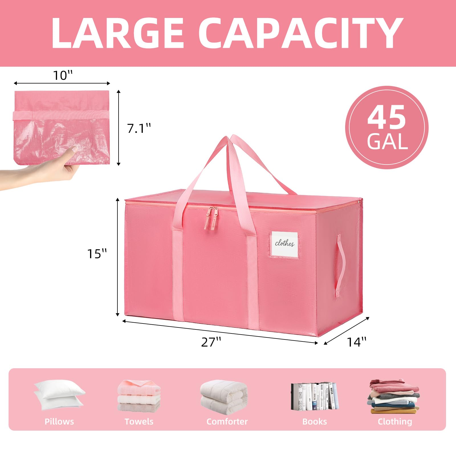 TIIOCTI Moving Bag foldable design saves space when not in use.