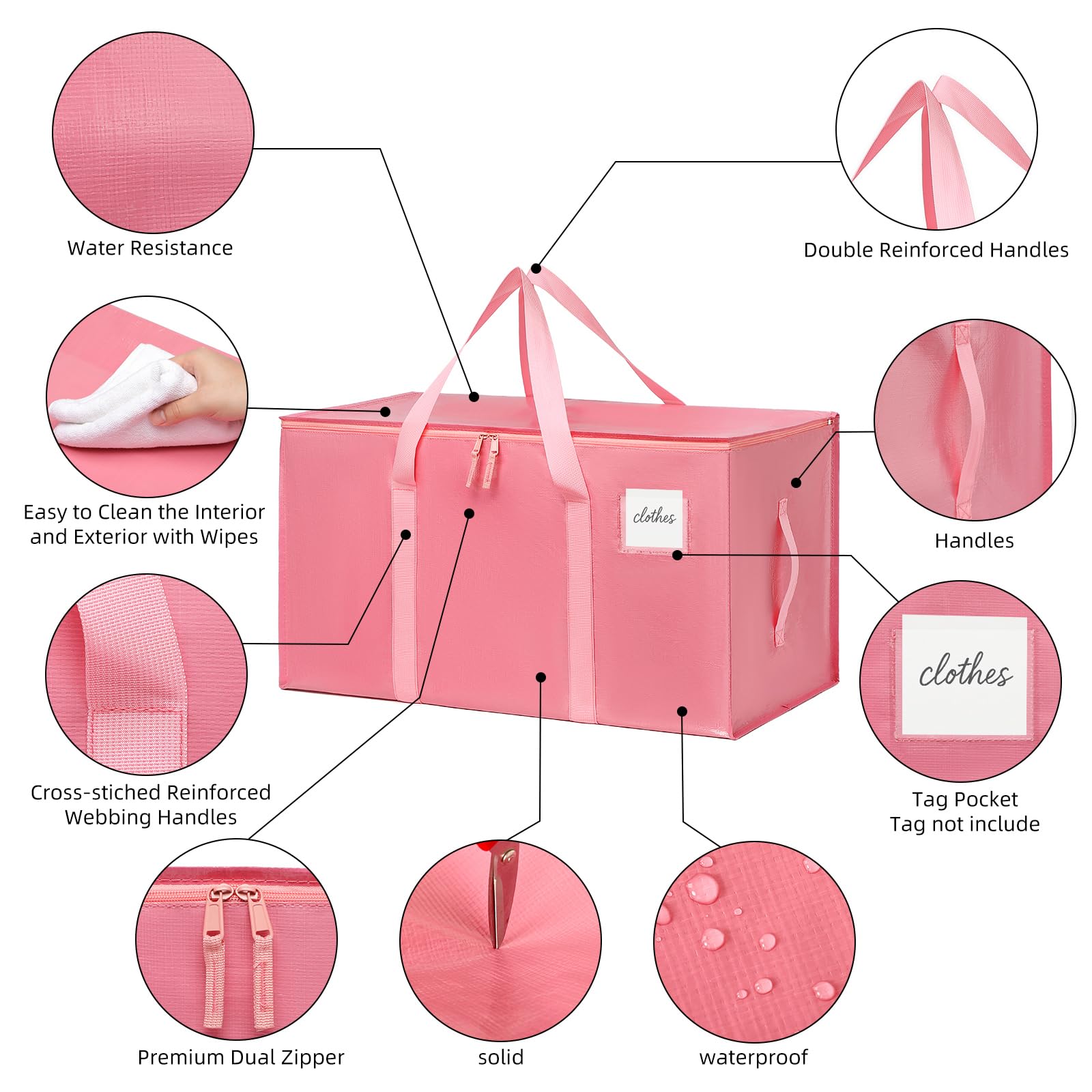 TIIOCTI Moving Bag multipurpose for moving, organizing seasonal items, or travel.