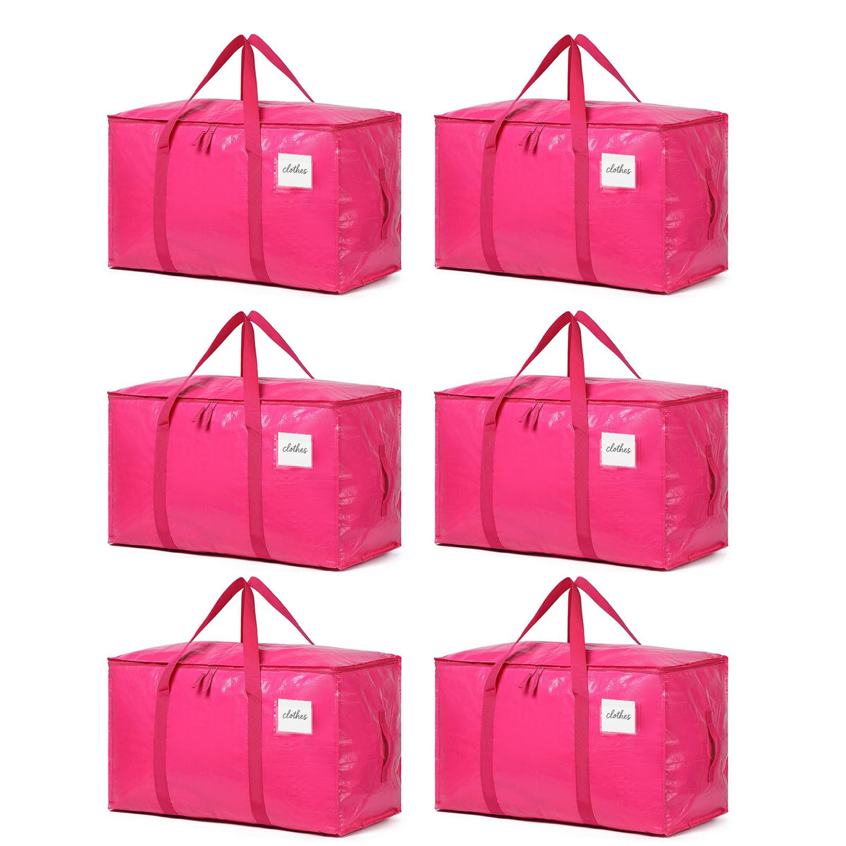 TIIOCTI Moving Bags Hot Pink exterior view for easy bulk-item transport