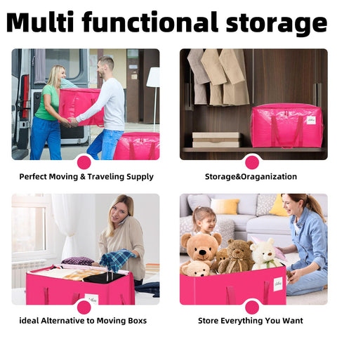 TIIOCTI Moving Bags Hot Pink folded-flat design saves space when not in use