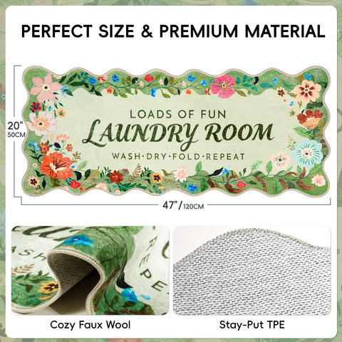 TIKIRUGI easy-clean, machine-washable fabric resists snagging for quick refresh.