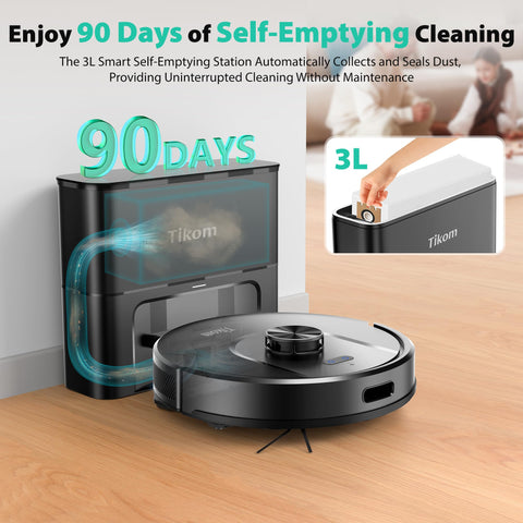 Tikom L8000 Plus delivers 6000Pa suction for deep cleaning.