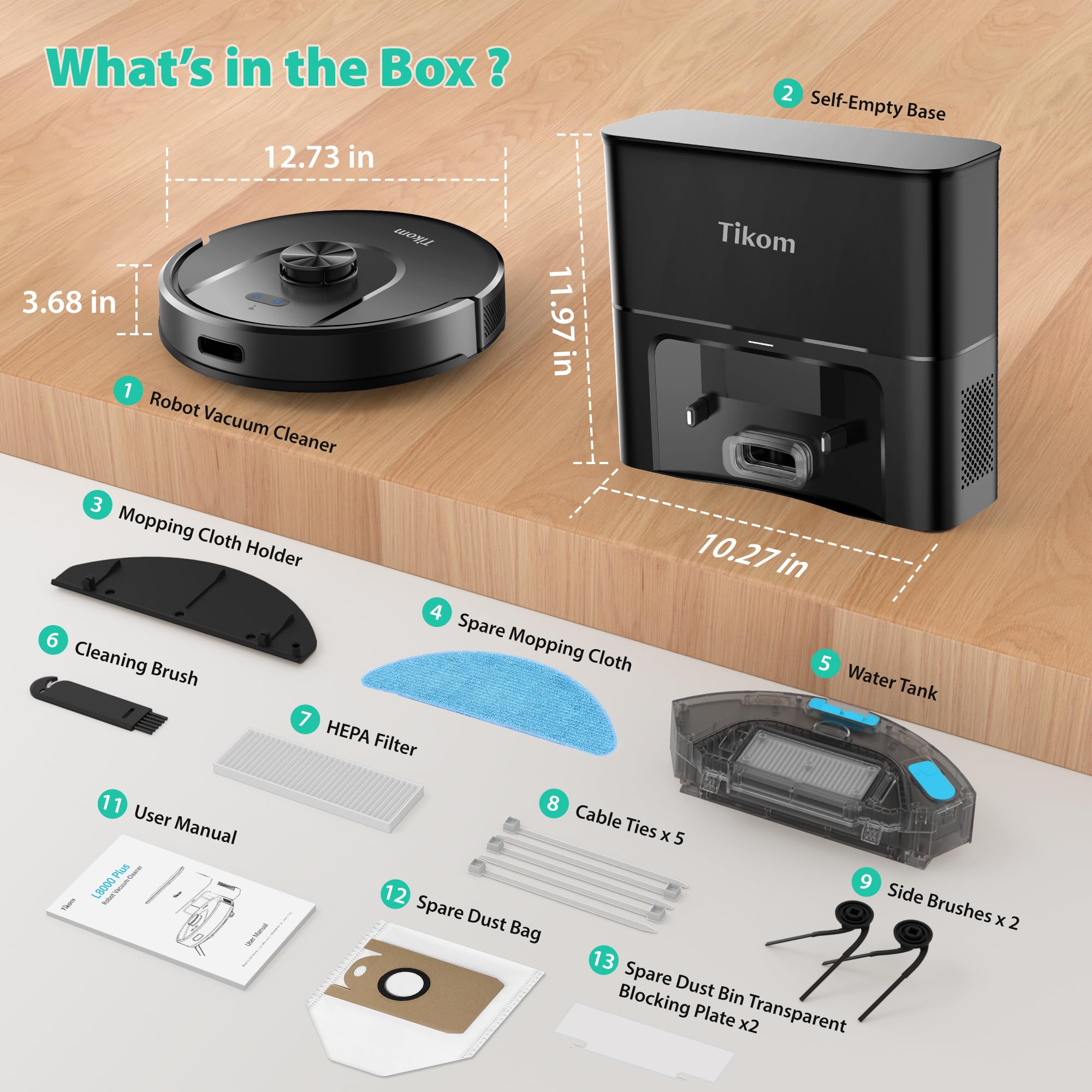 Tikom L8000 Plus targets rooms with virtual boundaries.