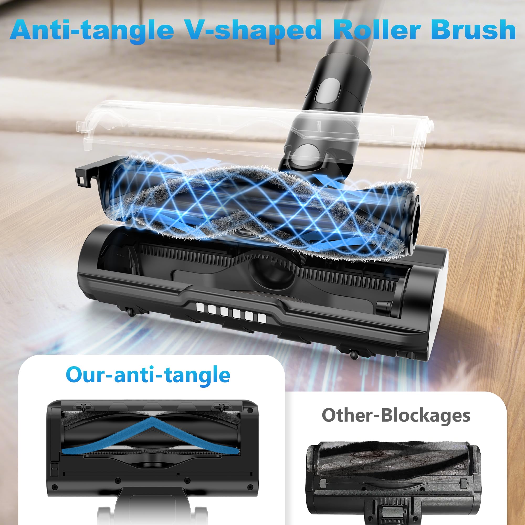 Tikom V450 LED headlights illuminate dark corners for thorough cleaning