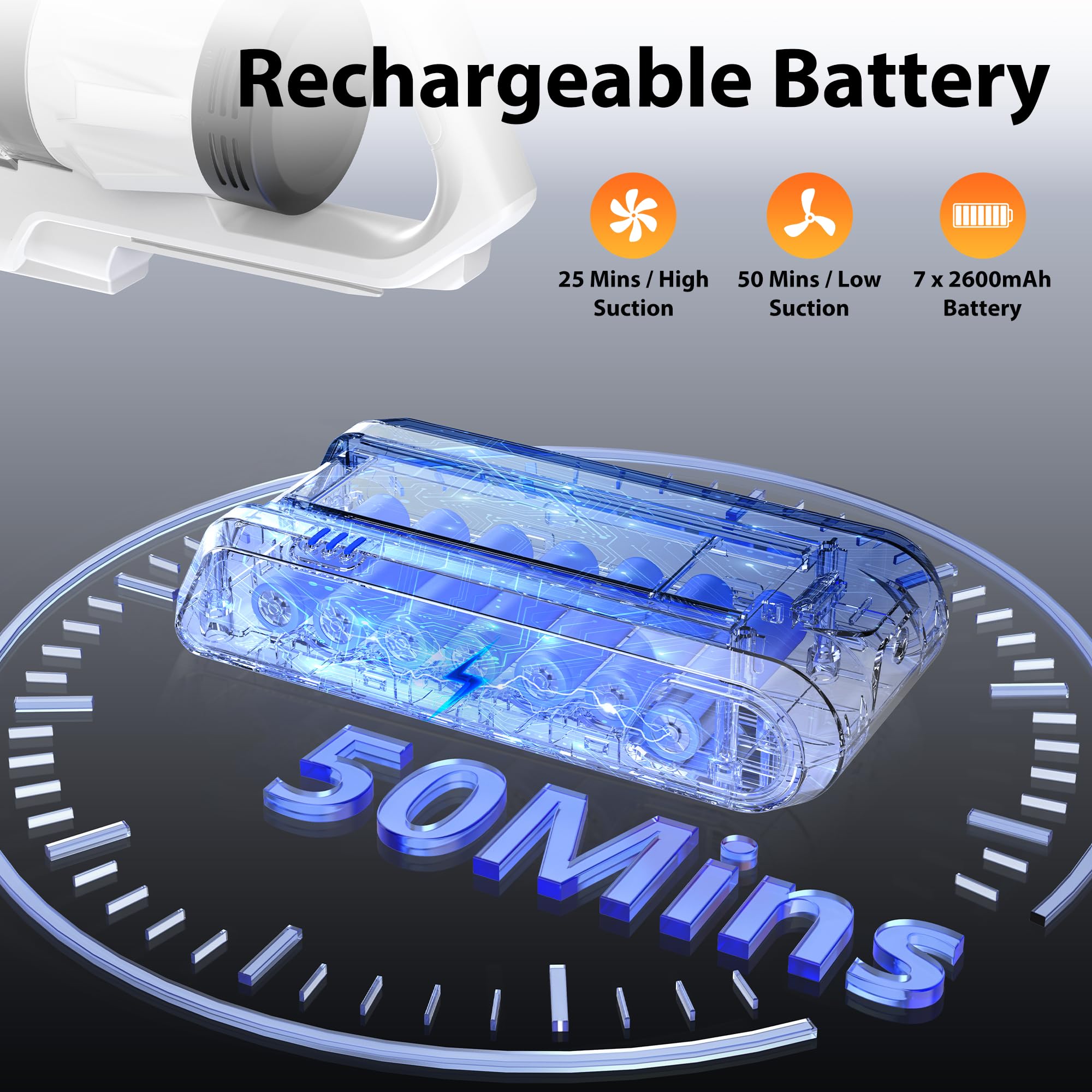 Tikom V750 detachable battery enables flexible charging options.