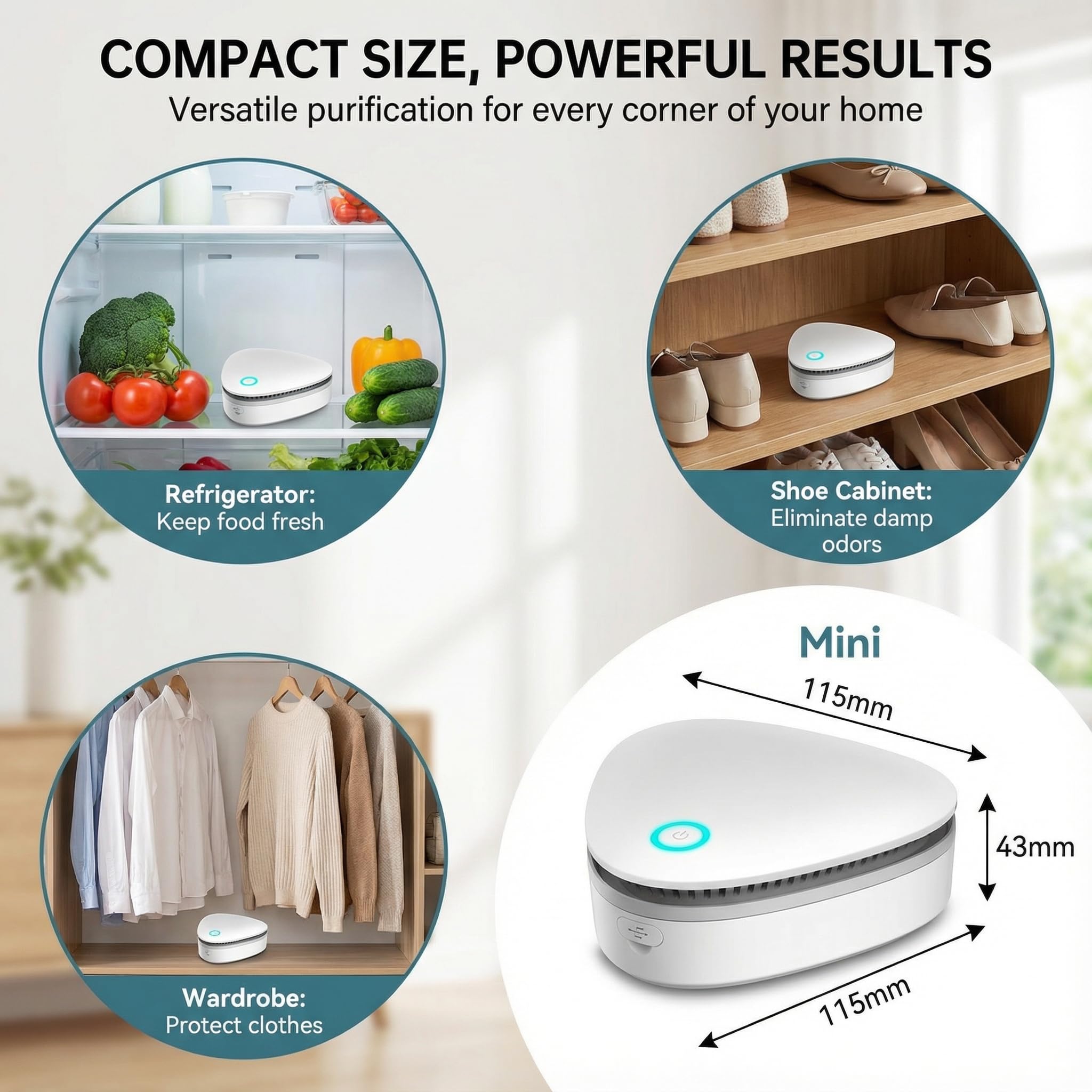 Tiksec Odor Remover refrigerator application keeps storage smelling clean.