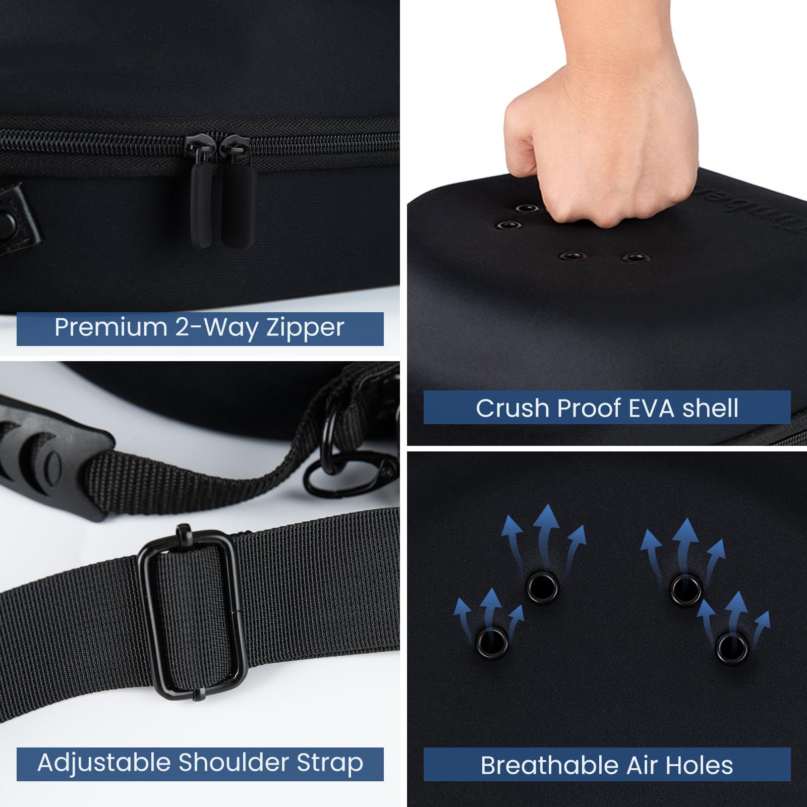 TimberAura camo hat case interior nests 6–7 caps without distortion.