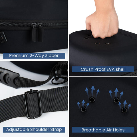 TimberAura camo hat case interior nests 6–7 caps without distortion.