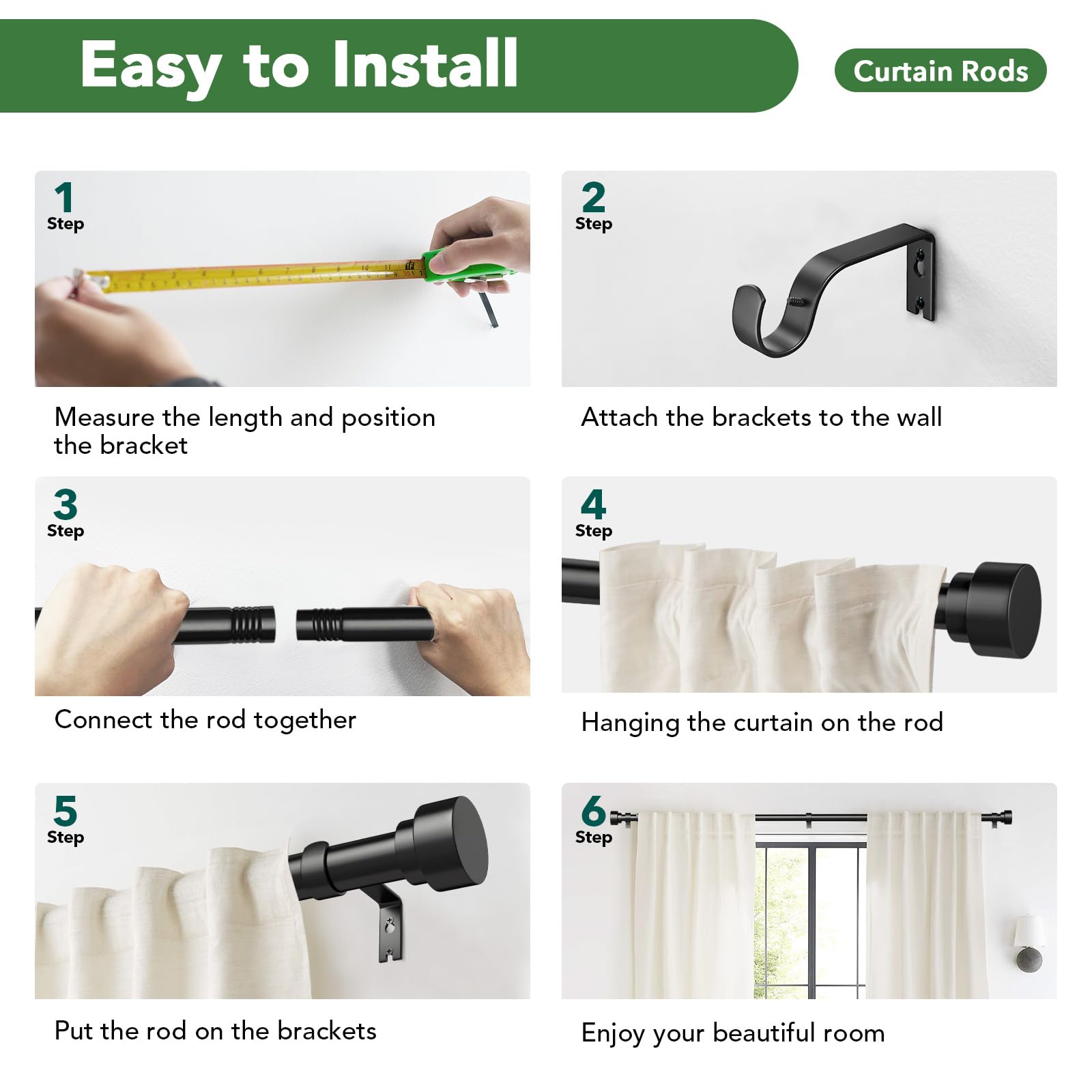 Time Forest compatibility with grommets and rod pockets for versatile curtains