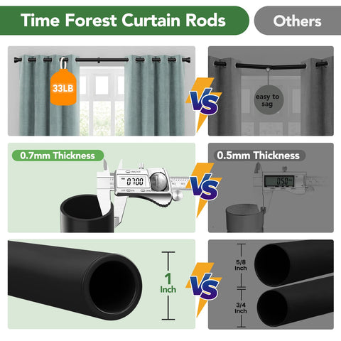 Time Forest 32–60 inch size fits a wide range of windows