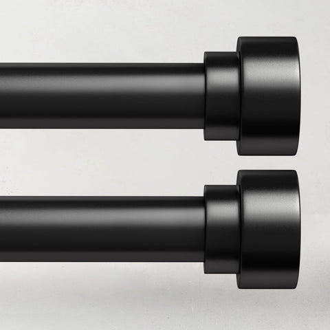 Time Forest curtain rod 2-pack demonstrates easy assembly for versatile window sizes.