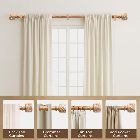 Time Forest durable metal curtain rod for long-lasting use