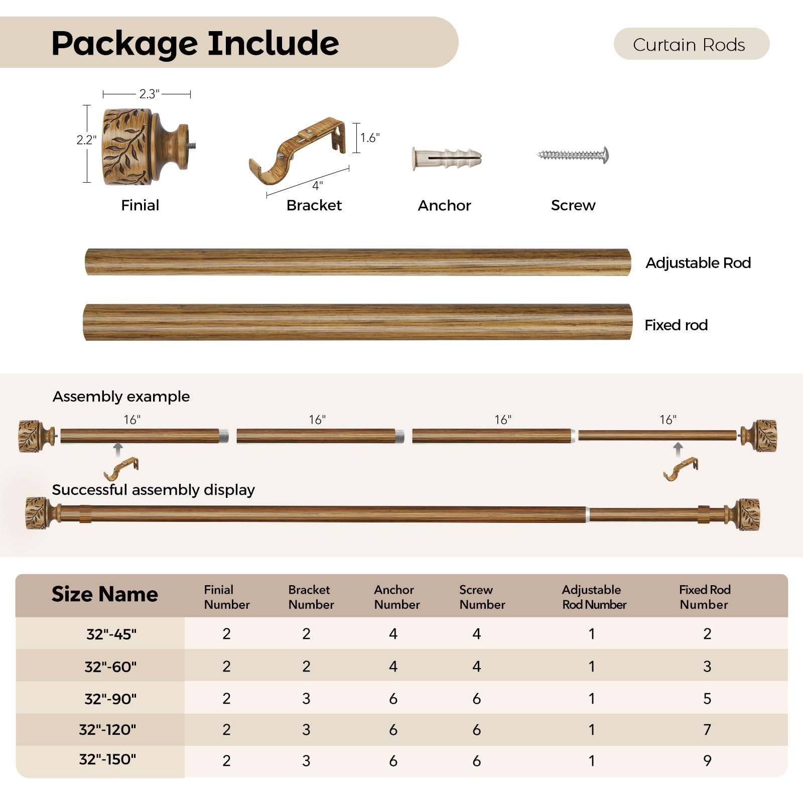 Time Forest boho farmhouse curtain rod complements eclectic interiors.