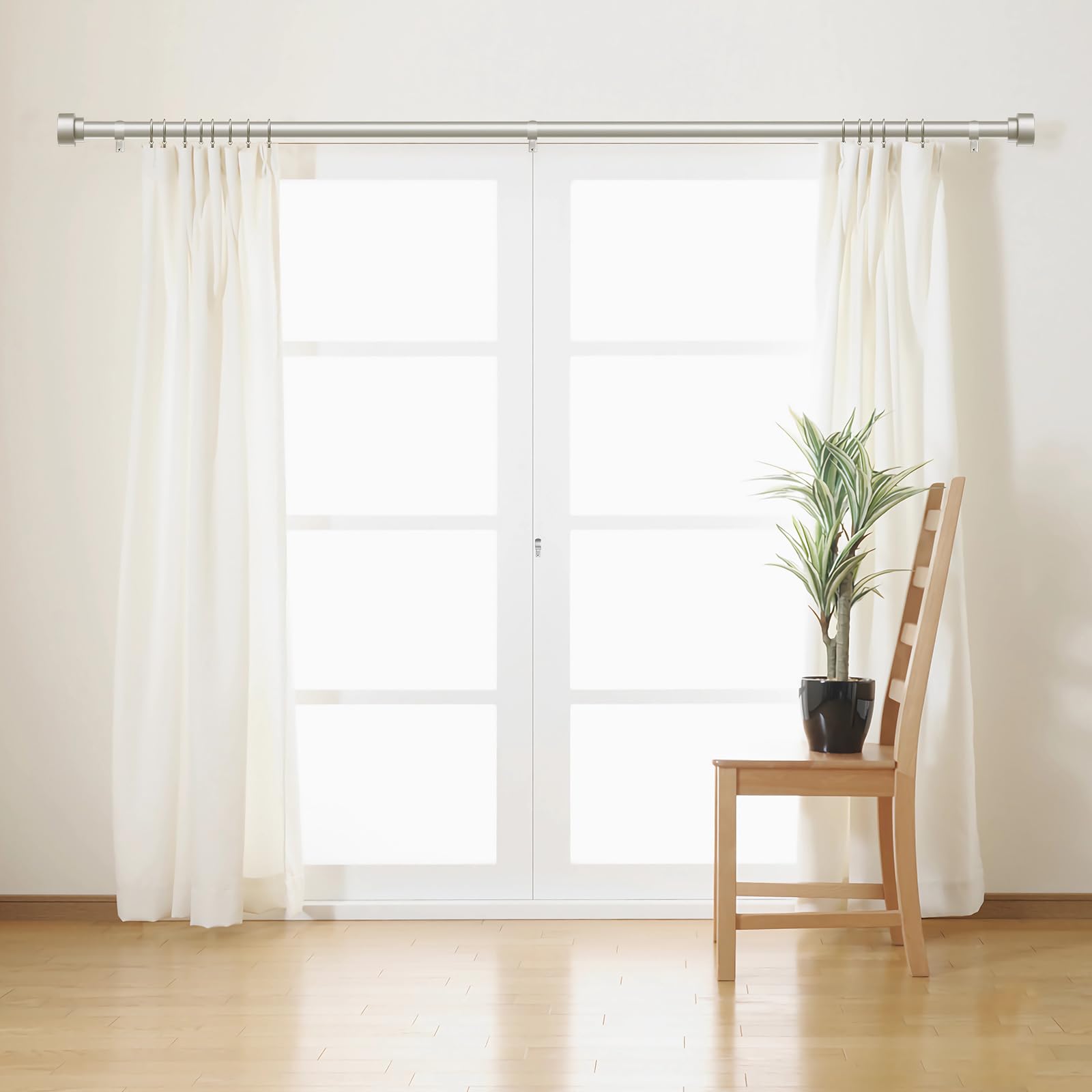 Time Forest heavy-duty 1-inch rod supporting heavier draperies